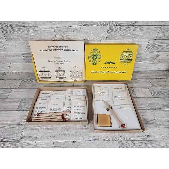 Vintage Luba’s Ukrainian Easter Egg Decorating Set "Pysanky" Boxed Kit - Picture 1 of 5